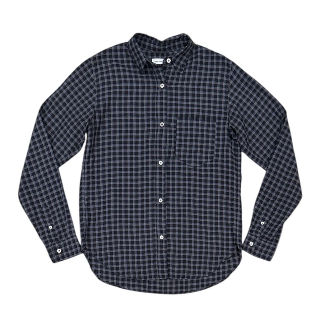 Isabel Marant Etoile Black Checkered Button Down